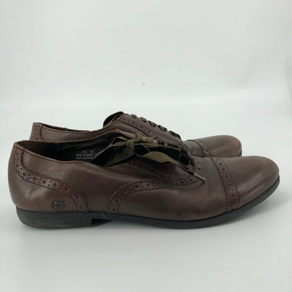 Born Brown Leather Oxford Shoes | Comfort and Breathability main image 4